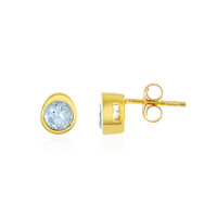 Pendientes en plata con Topacio azul cielo