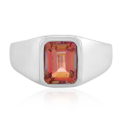 Anillo en plata con Topacio flor de loto