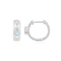 Pendientes en plata con Aguamarina