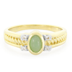 Anillo en plata con Crisoprasa imperial