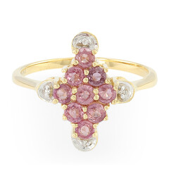 Anillo en oro con Zafiro Padparascha no calentado (AMAYANI)