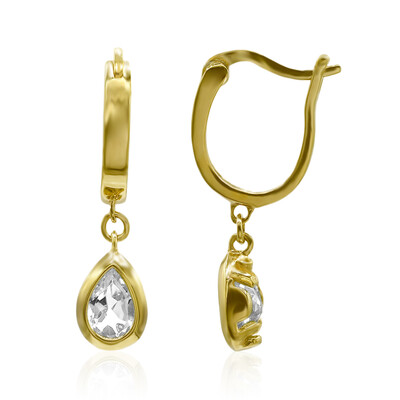 Pendientes en plata con Topacio blanco