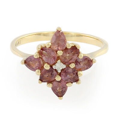 Anillo en oro con Zafiro Padparascha no calentado (AMAYANI)