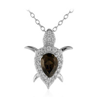 Collar en plata con Cuarzo ahumado