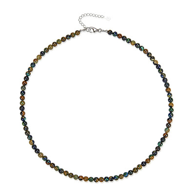 Collar en plata con Malaquita azurita
