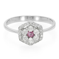 Anillo en plata con Zafiro Padparadscha