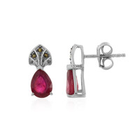 Pendientes en plata con Rubí de Madagascar