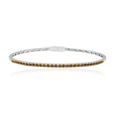 Brazalete en plata con Citrino