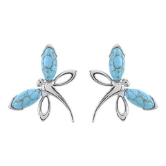 Pendientes en plata con Turquesa