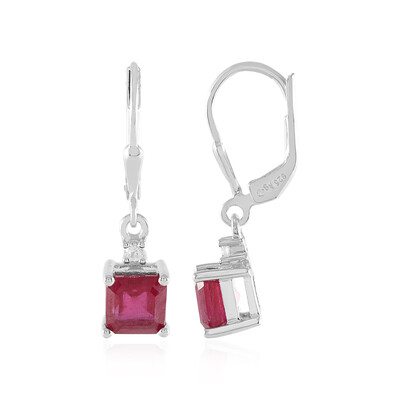 Pendientes en plata con Rubí de Madagascar