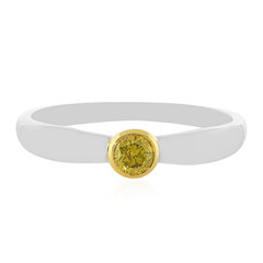 Anillo en oro con Diamante I3 amarillo