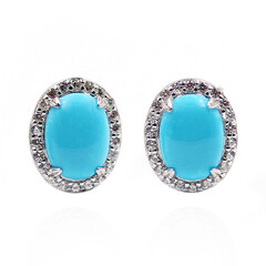 Pendientes en plata con Turquesa bella durmiente (Faszination Türkis)