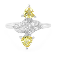 Anillo en plata con Berilo amarillo