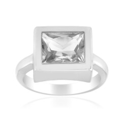 Anillo en plata con Topacio blanco