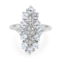 Anillo en plata con Aguamarina
