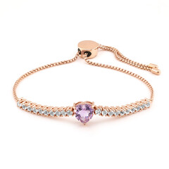 Brazalete en plata con Amatista de Bolivia