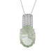 Collar en plata con Amatista verde