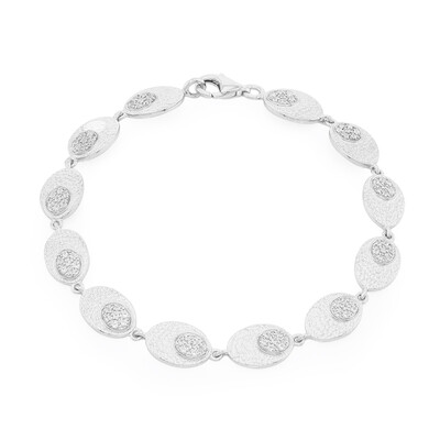 Brazalete en plata con Zircón