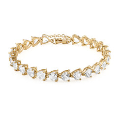 Brazalete en plata con Topacio blanco