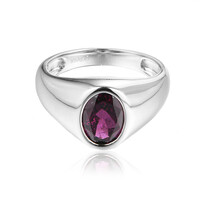 Anillo en plata con Granate de Tocantin