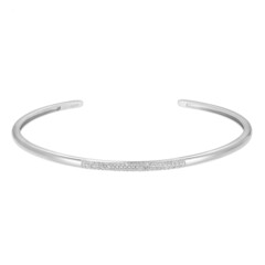 Brazalete en plata con Zircón (Adela Silber)