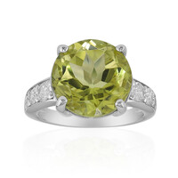 Anillo en plata con Citrino de color limón