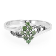 Anillo de hombre en plata con Diamante fantasía