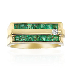 Anillo en oro con Esmeralda de Zambia AAA (CIRARI)