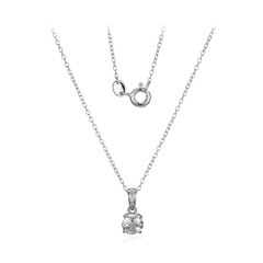 Collar en plata con Topacio blanco