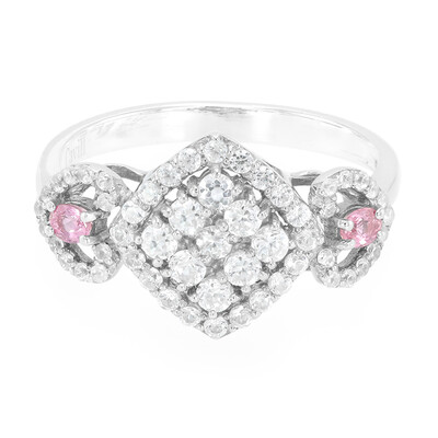 Anillo en plata con Zafiro Padparadscha