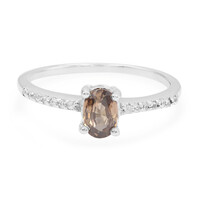 Anillo en plata con Zircón canela
