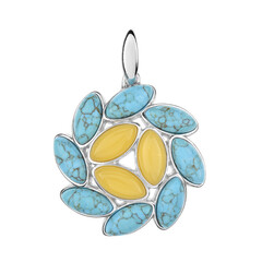 Colgante en plata con Turquesa