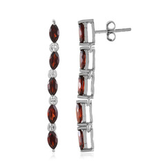 Pendientes en plata con Granate de Mozambique