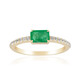 Anillo en oro con Esmeralda de Zambia