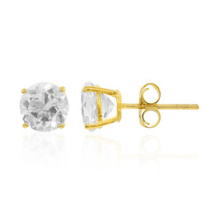 Pendientes en plata con Topacio blanco