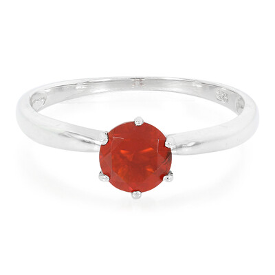 Anillo en plata con Ópalo de fuego de Querétaro