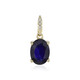 Colgante en oro con Zafiro azul de Madagascar