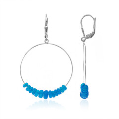 Pendientes en plata con Ópalo azul de Etiopía (Maigold Kreativ)