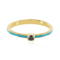 Anillo en plata con Diamante negro