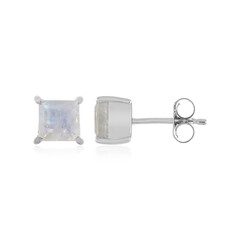 Pendientes en plata con Piedra de Luna arcoíris