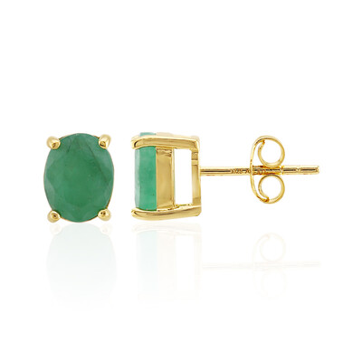 Pendientes en plata con Esmeralda de Brasil