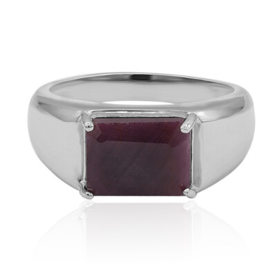 Anillo en plata con Rubí