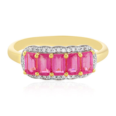 Anillo en plata con Zafiro rosa de Madagascar