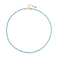 Collar en plata con Apatita azul neón