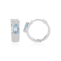 Pendientes en plata con Aguamarina