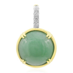 Colgante en oro con Jadeita verde