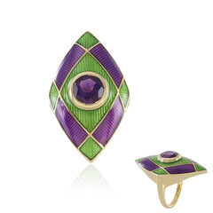 Anillo en plata con Amatista (Adela Silber)
