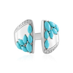 Anillo en plata con Turquesa bella durmiente (de Melo)