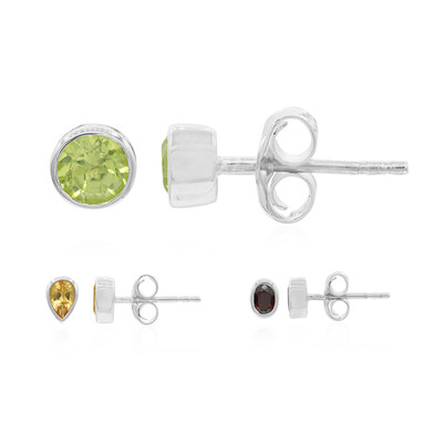 Pendientes en plata con Citrino