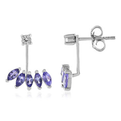 Pendientes en plata con Tanzanita (Adela Silber)